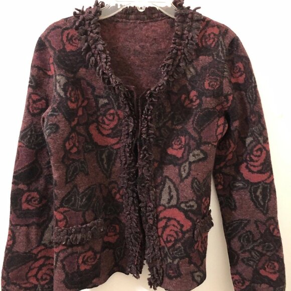 Vintage Merino Wool Cardigan Size Small - Picture 1 of 5